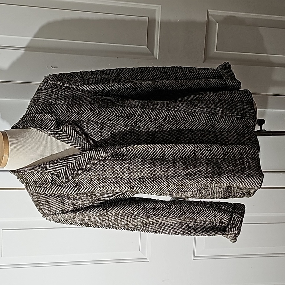 Linda Allard, Ellen Tracy jacket blazer olive green and cream. Y2K. Size…